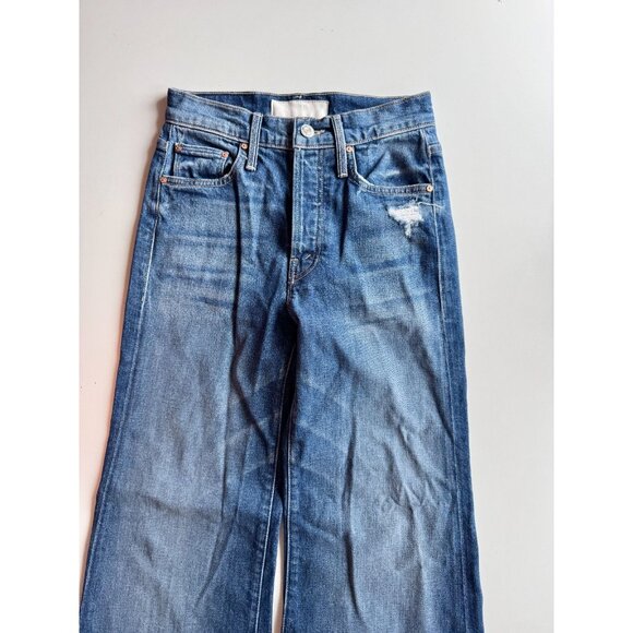 MOTHER The Tomcat Roller Chew The Sweetest Treat Cropped Wide Leg Jeans, Size 23 - Picture 4 of 15